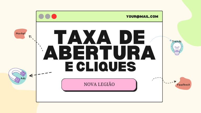 taxa de abertura e cliques